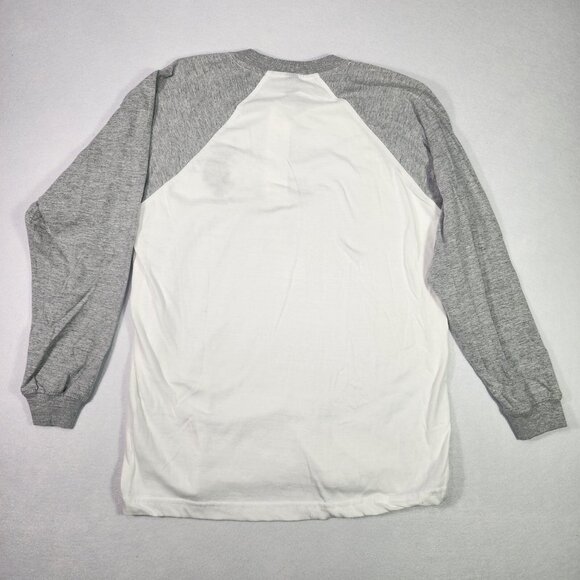 US Polo Assn. Boys Henley sz 18 White with Grey Long Sleeve 2 Player Emblem - Picture 6 of 11